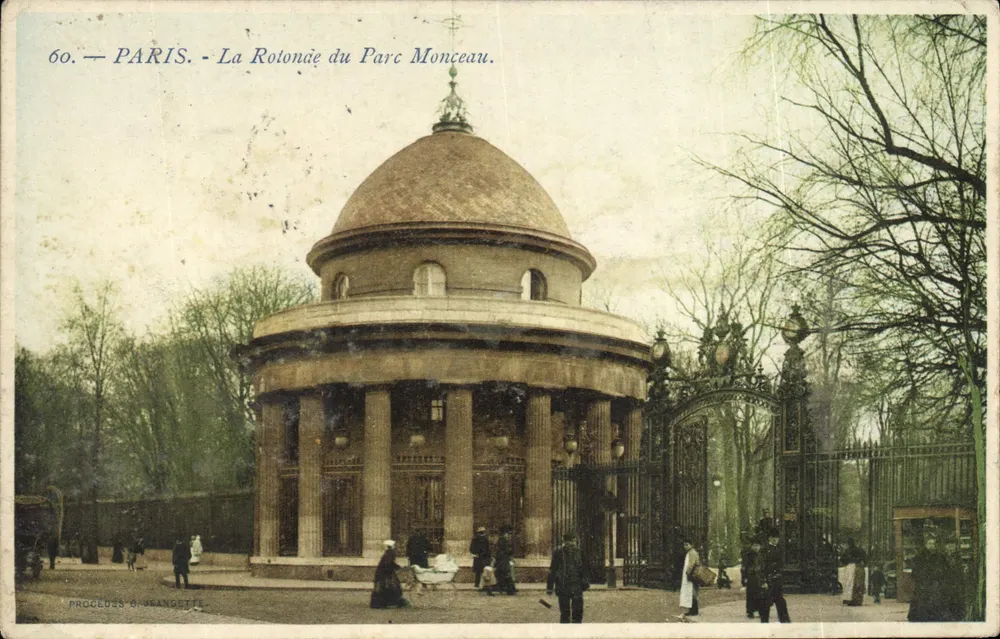 Paris — A Rotonda do Parc Monceau — PROCÈDES O. VEAINGETTE, n°60 - Frente