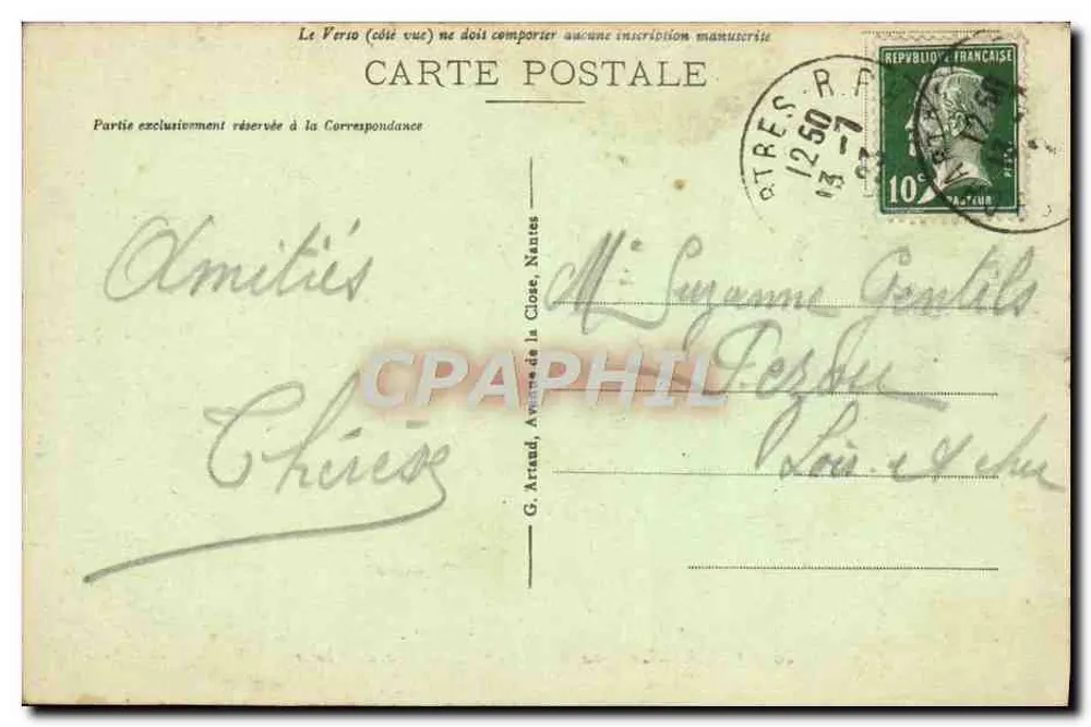 Chartres — A Catedral — Contorno do Coro — Editor G. Arand, n°33 - Verso