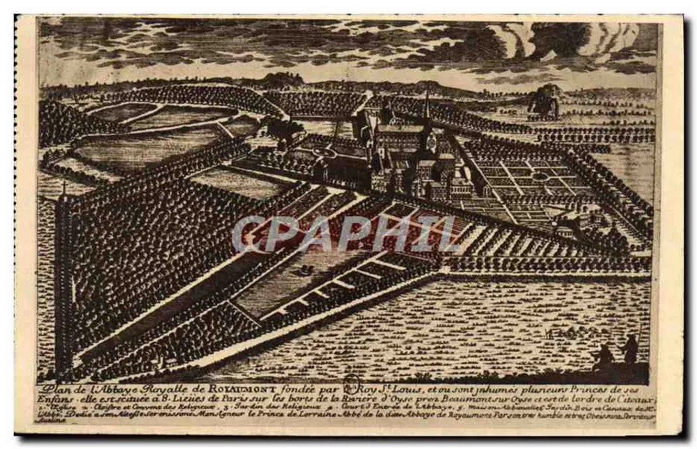Königliche Abtei Royaumont — Übersicht des 18. Jahrhunderts — Verlag C. Barrand, Viarmes (S.-et-O.) - Vorderseite