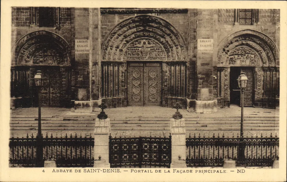 Abtei Saint-Denis — Portal der Hauptfassade — ND - Vorderseite