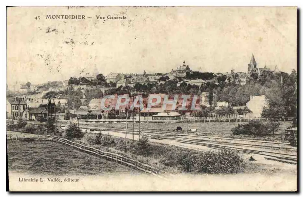 Montdidier — Vue Générale — Librairie L. Vallée, éditeur - Frente