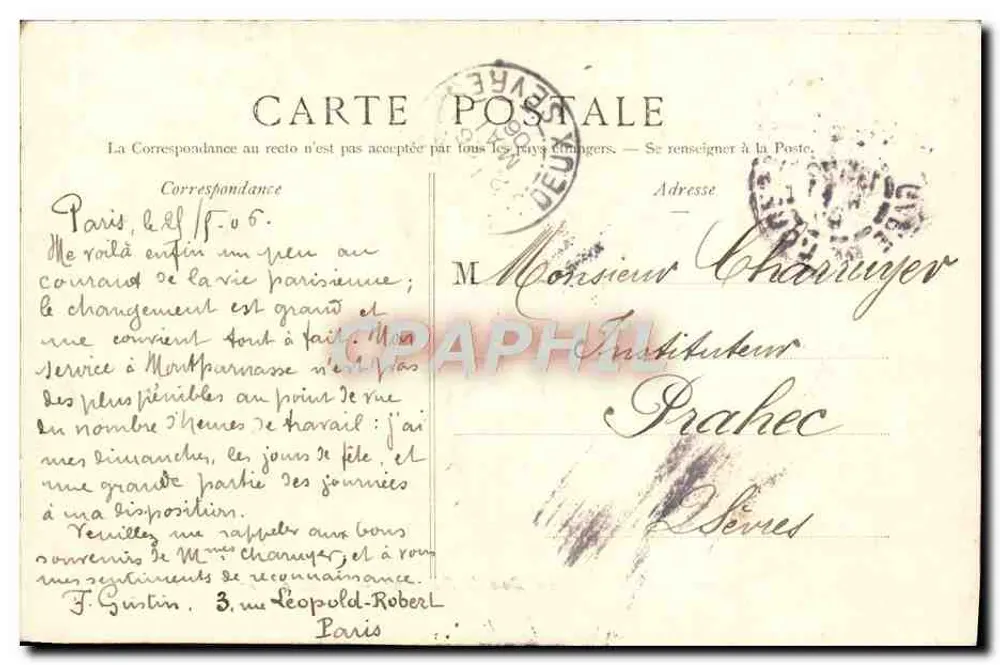 Bois de Boulogne — Imbarco sul Lago — Co. Gustin, P. Marminse, Parigi - Verso