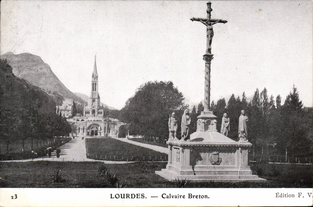 LOURDES. — Calvário Breton. — Edição F. V. - Frente