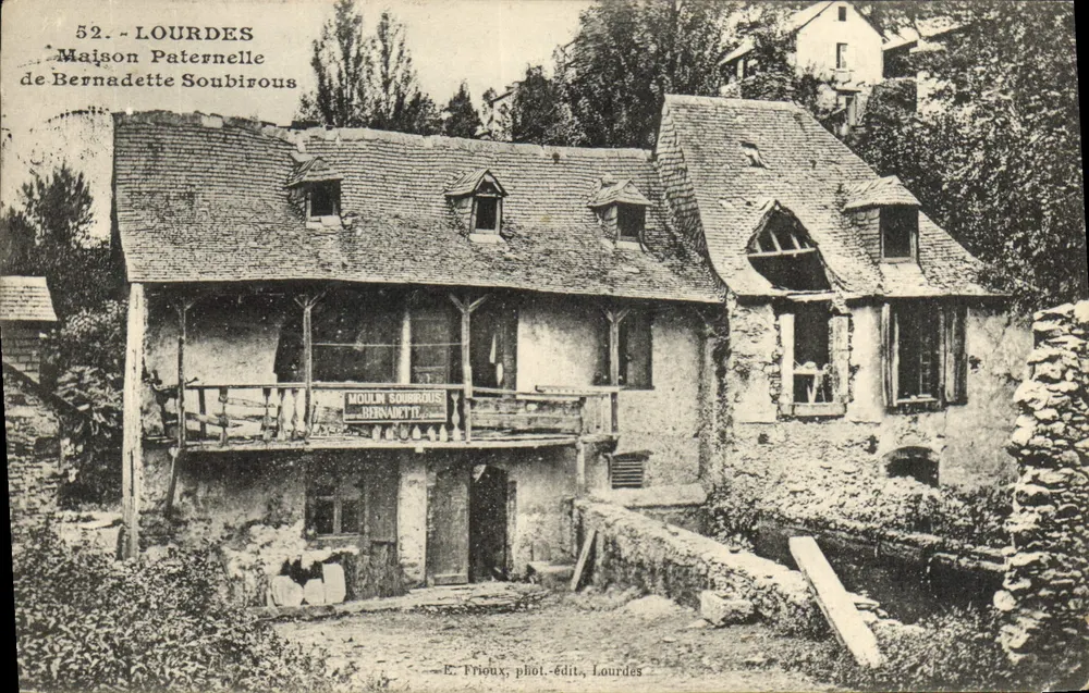 Lourdes — Vaterhaus von Bernadette Soubirous — E. Frioux, Foto. Verlag Lourdes - Vorderseite