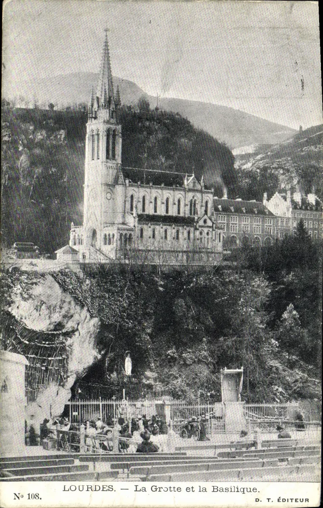 LOURDES — A Gruta e a Basílica — D. T. ÉDITEUR, N° 108 - Frente
