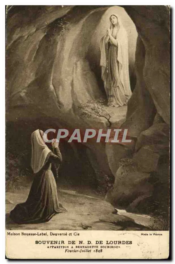 Erscheinung der Jungfrau von Lourdes — Bernadette Soubirous — Maison Bouasse-Lebel, Dauverné & Cie - Vorderseite
