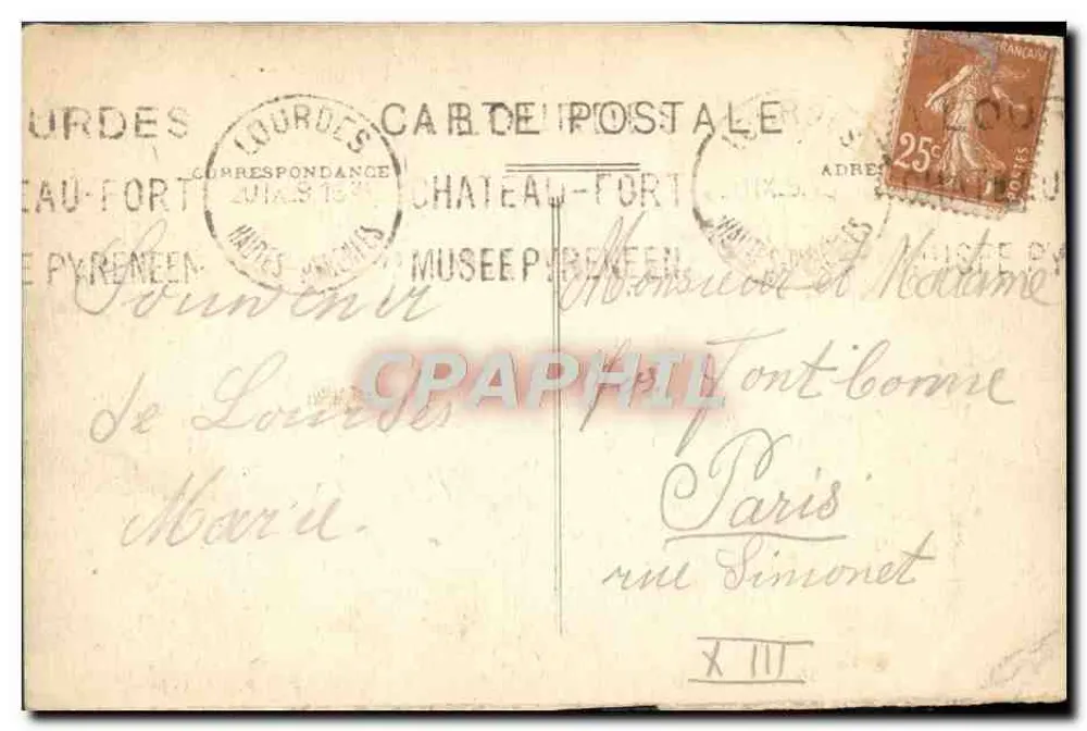 Lourdes - St-Michel e a Esplanada — Sireygeol, editor, Lourdes - Verso