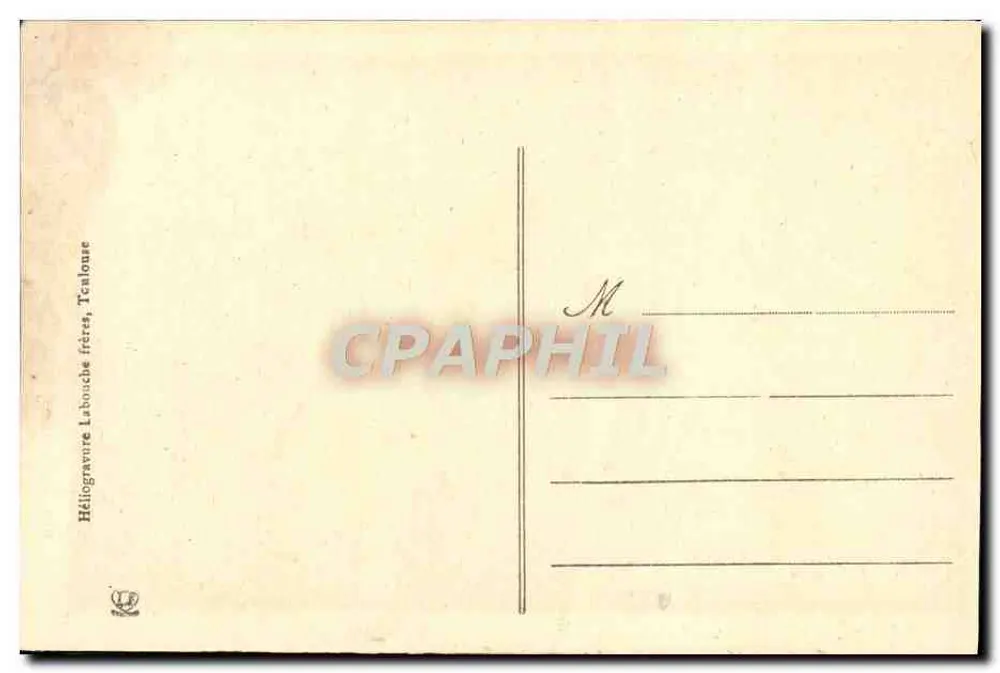 Lourdes - A Grotta e a Basílica — Héliogravure Labouche frères, Toulouse, n°819 - Verso
