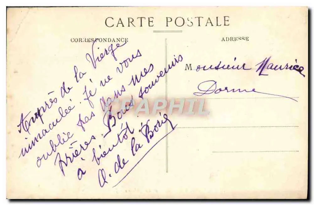 Lourdes — Vue prise du Château — J. L. (éditeur) - Verso