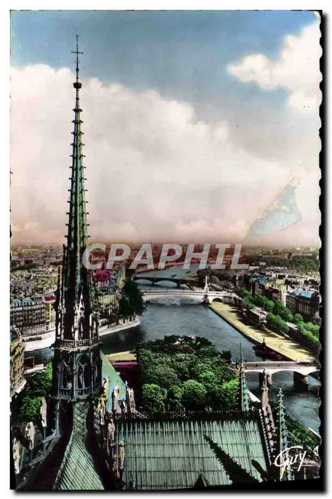 Paris — Die Seine oberhalb der Notre-Dame — Éditions d'art « Guy » - Vorderseite