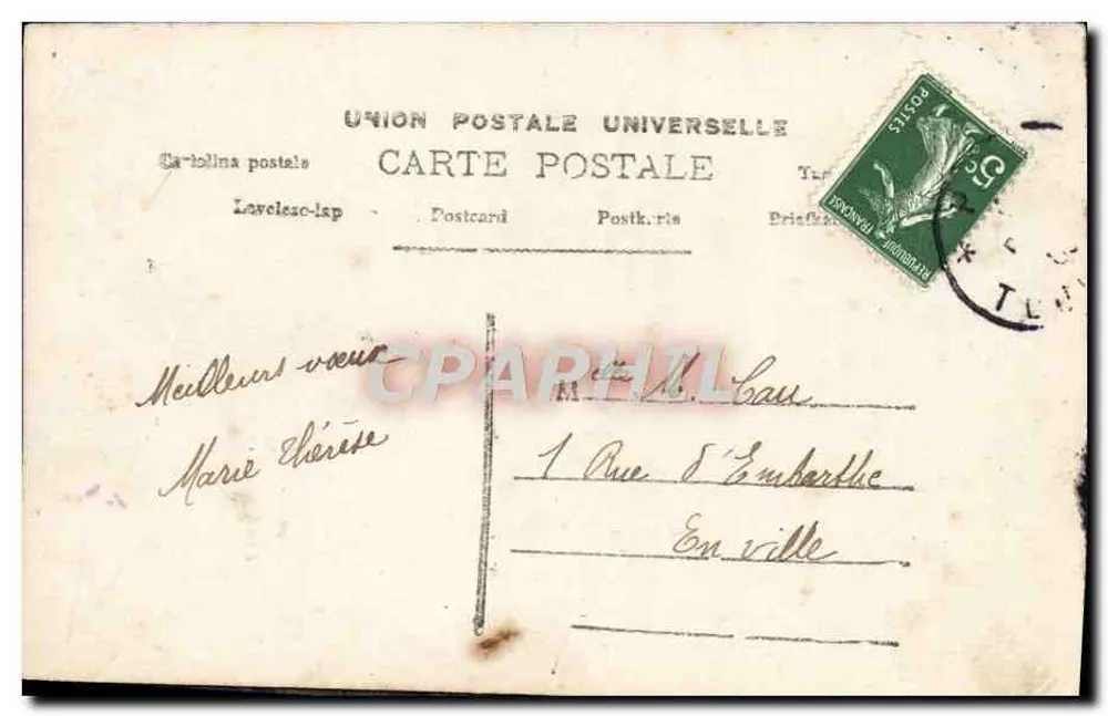 Junge Frau in Hochzeitskleid — Frohes Neues Jahr — LOTUS n°549 - Rückseite
