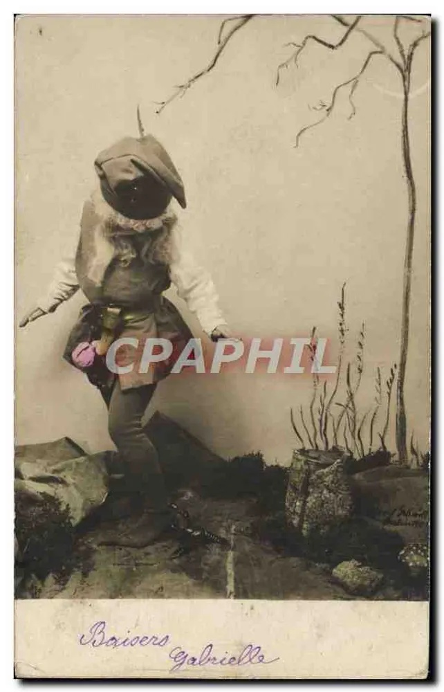 Pirat in Kostüm — Studio-Szene — Verlag J. Johannot, Paris - Vorderseite