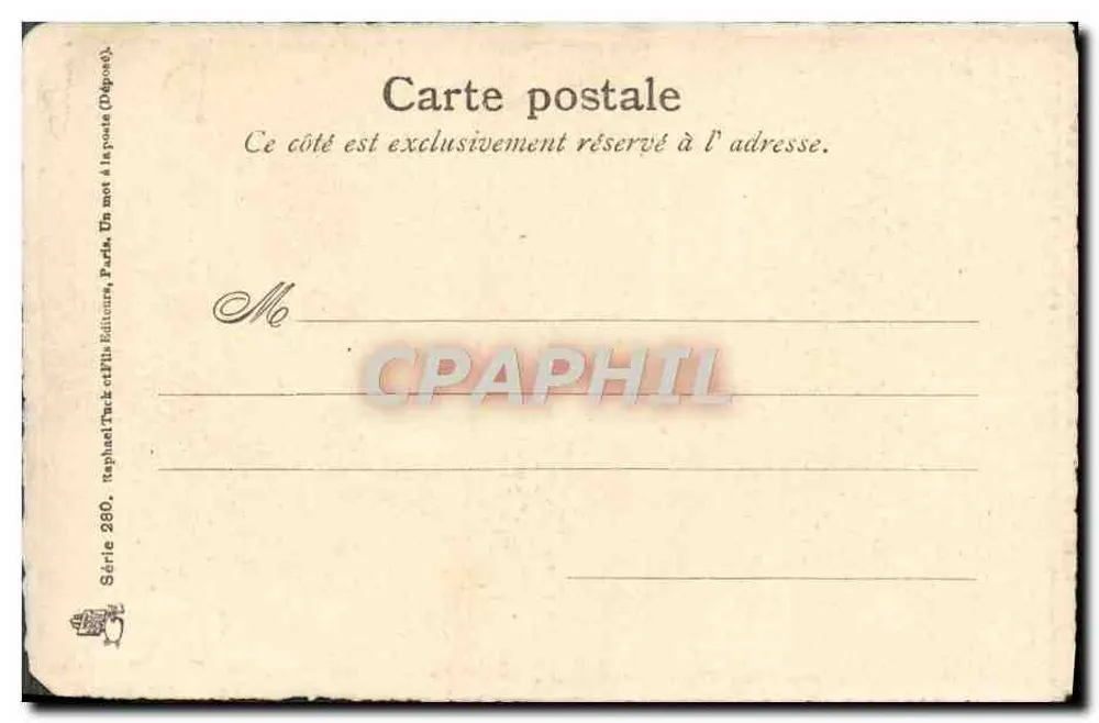 Porträt einer Frau — Profil — E. Trevisan, Serie 260, Raphael Tuck & Fils, Paris - Rückseite