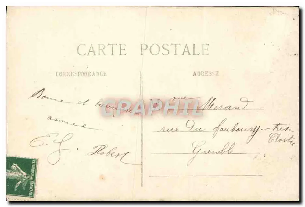 Jeune femme en robe ornée — tenant un bouquet de roses — éditeur inconnu, n° de série non visible - Verso