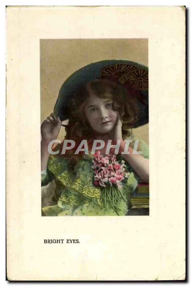 Jeune fille aux yeux brillants — portrait — éditeur S. & S. (Satzong) n° 1665 - Anverso