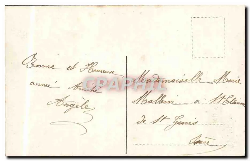 Jeune femme en robe fleurie — Bonne Année — ARS Paris 267 - Verso