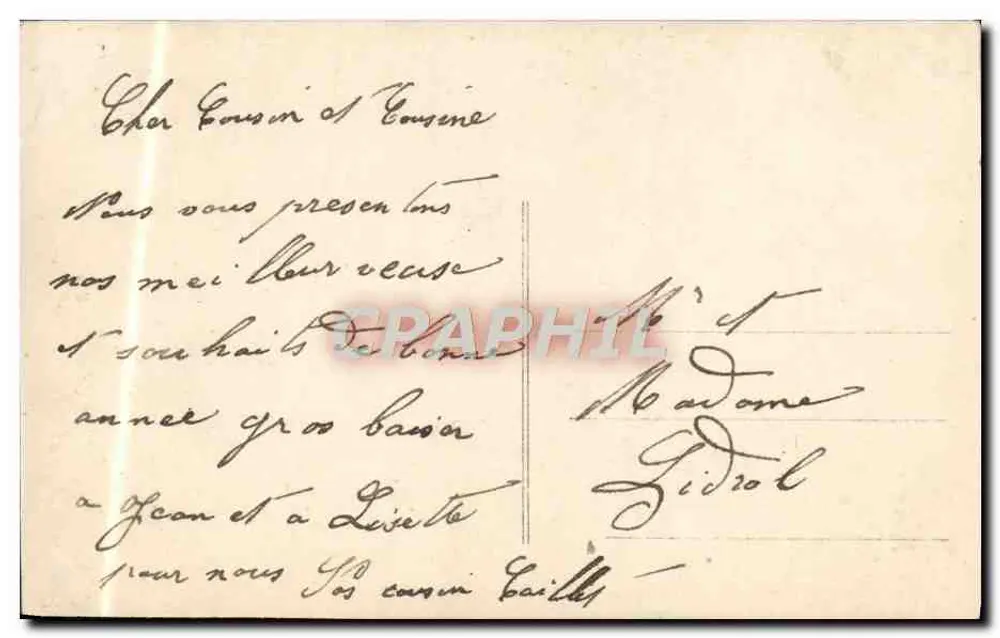 Menina sentada com rosas — Feliz Ano Novo — Editor desconhecido, n° 3519 - Verso