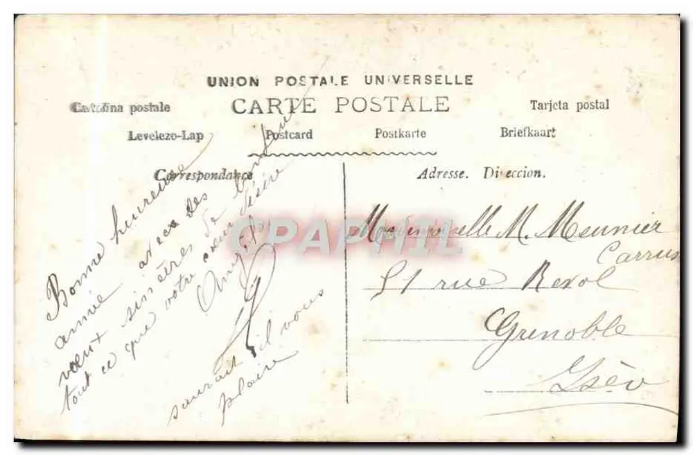 Enfant marin — A vous de cœur — GROBE, Paris, n°725 - Verso