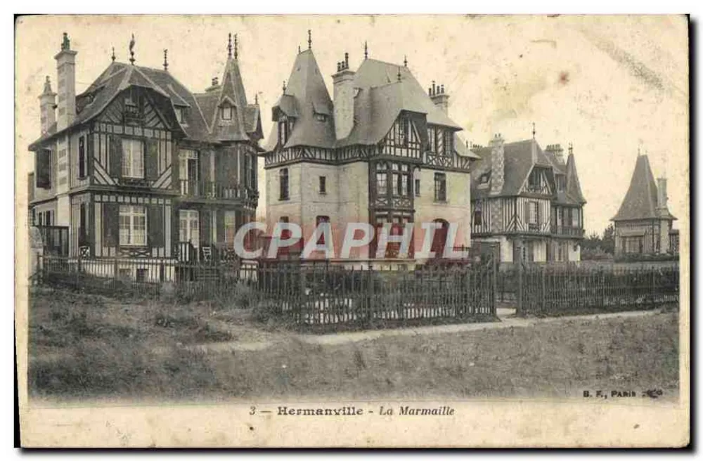 Hermenville - La Marmaille — maisons à colombages, éditeur B. F., Paris, n°3 - Frente