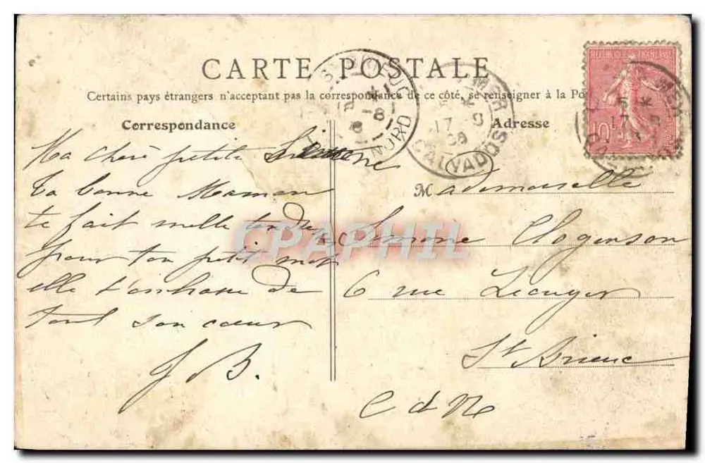 Hermenville - La Marmaille — maisons à colombages, éditeur B. F., Paris, n°3 - Verso