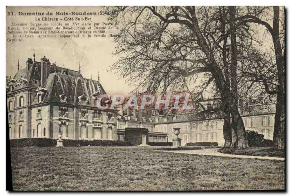 Domaine de Bois-Boudan — El Castillo — lado sureste — editor Sirey & Cie, n°31 - Anverso