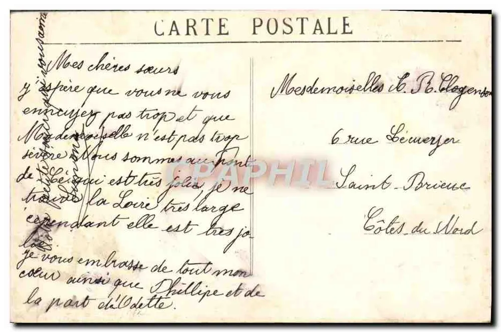 Umgebung von ANGERS — La Roche d'Erigné und die Ufer des Louet — L.V., Foto Nr. 271 - Rückseite
