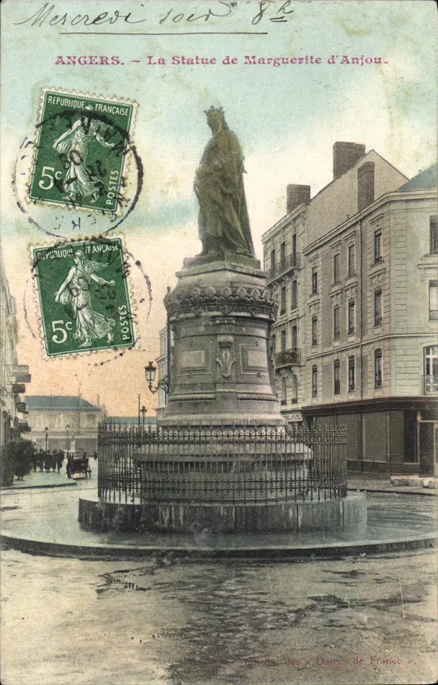 Angers — La Estatua de Marguerite d'Anjou — Editor Los Dos Hermanos - Anverso