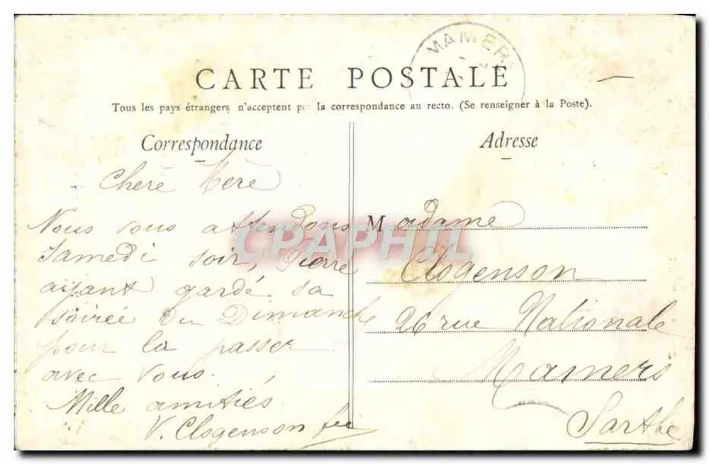 Angers — La Estatua de Marguerite d'Anjou — Editor Los Dos Hermanos - Reverso