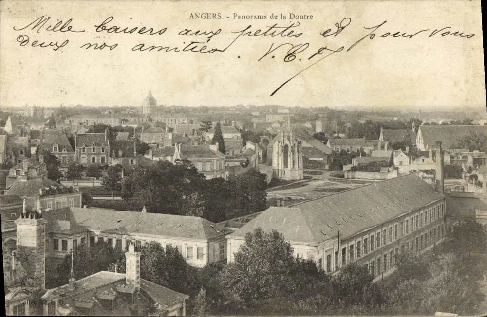 Angers — Panorama de la Doutre — éditeur A. BADO, n° 163 - Frente