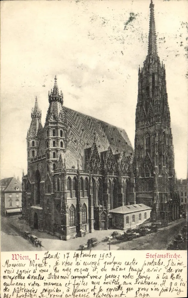 Viena — Catedral de São Etienne (Stefanskirche) — editor desconhecido, número de série não visível - Frente