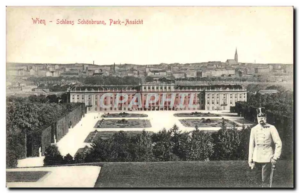 Wien - Schloss Schönbrunn, Ansicht des Parks — Verlag B.R.W. Nr. 571 - Vorderseite