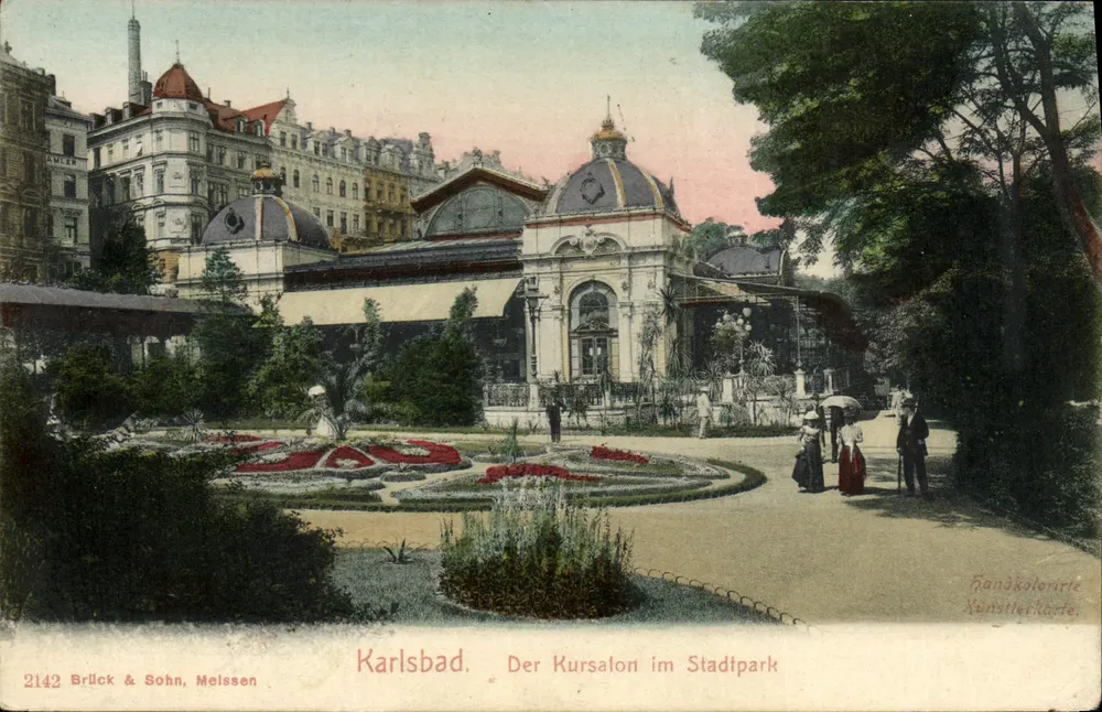 Karlsbad. Der Kursalon im Stadtpark — Brück & Sohn, Meissen, n° 2142 - Vorderseite