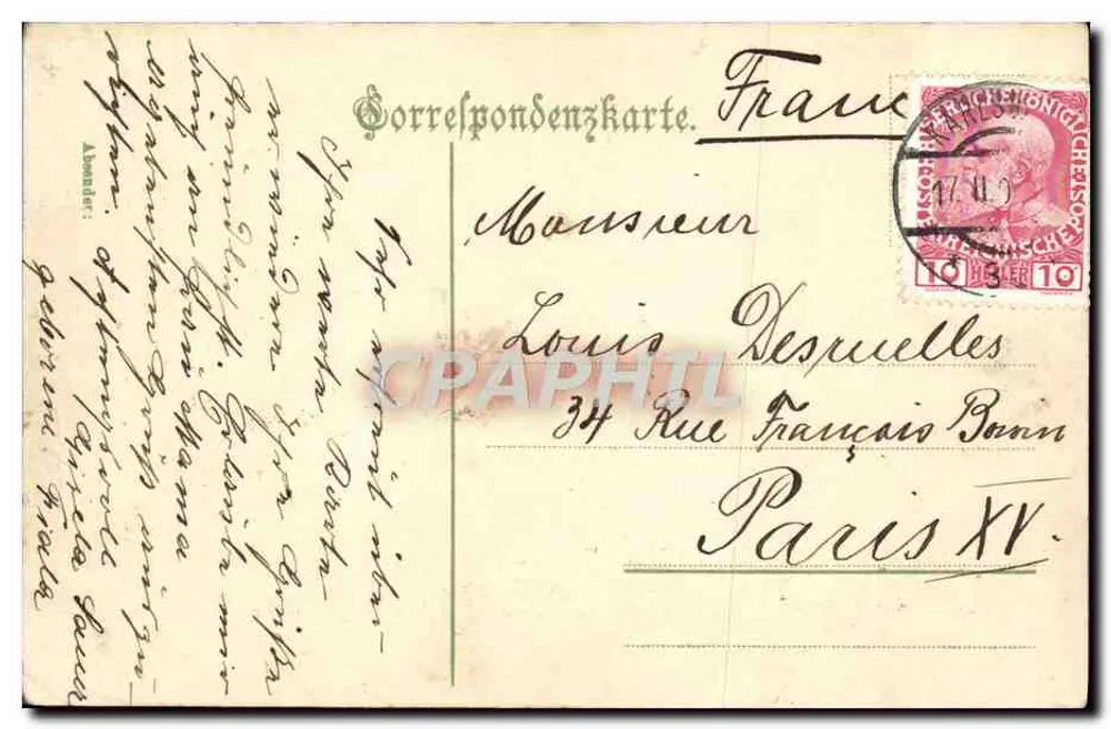 Karlsbad. Der Kursalon im Stadtpark — Brück & Sohn, Meissen, n° 2142 - Rückseite