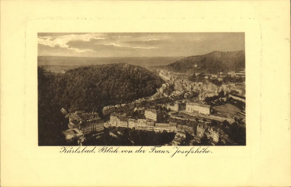 Karlovy Vary — Blick von der Franz-Joseph-Höhe — Verlag Karl Steihaus, n° 900:3 - Vorderseite