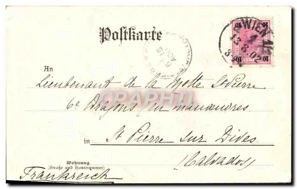 Vues de Vienne — Parlament et Rathaus — éditeur Ledermann jr. Wien, n° 5020 - Verso