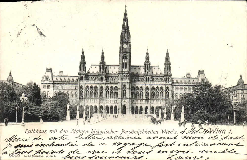 Rathaus Wien — Statuen historischer Persönlichkeiten — K. Ledermann, Wien I, n° 6518 - Vorderseite