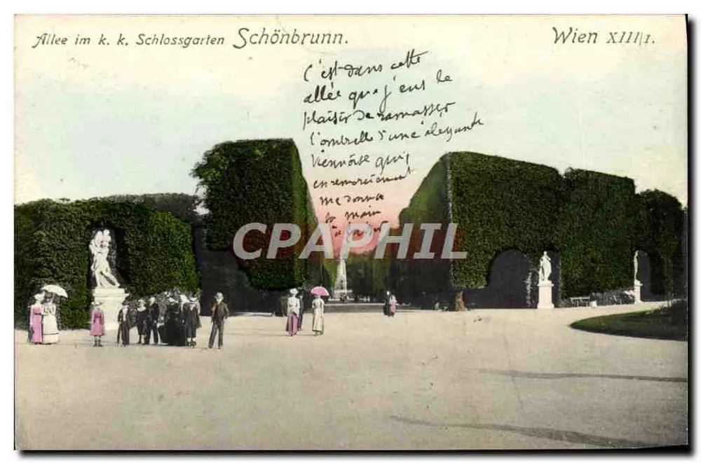 Avenue des Schloss Schönbrunn — Wien XIII — Verlag P. Ledermann, Nr. 5238 - Vorderseite