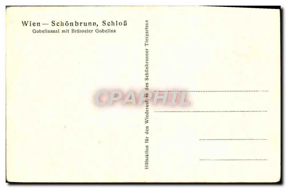 Wien—Schönbrunn, Schloss — Gobelinsaal mit Brüsseler Gobelins - Rückseite