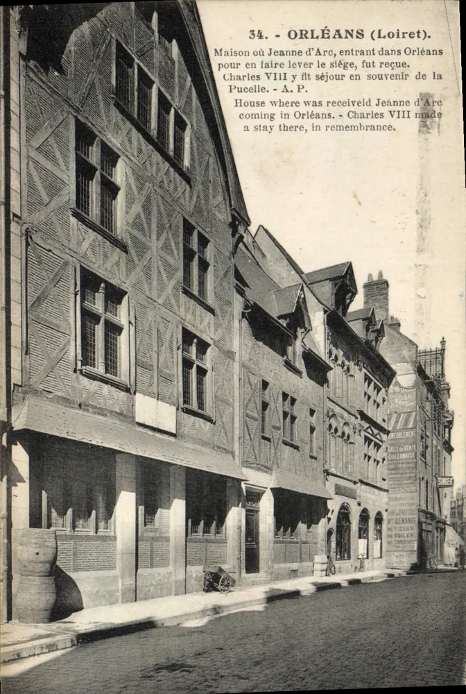 Orléans (Loiret) — Haus, in dem Joan of Arc empfangen wurde, um den Belagerung zu beenden — A. P. - Vorderseite