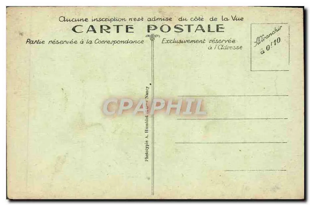 Cloître de l'Ossuaire de Douaumont — Alvéoles des Tombeaux — Phototypie A. Humblot, Nancy - Rückseite