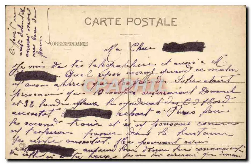 Die Pyrenäen (6. Serie) — Ansicht von Le Canigou, Le Puig Sec (Südhang) und La Sierra de Roc-Nègre — phototype Labouche frères, Pouloussé - Rückseite
