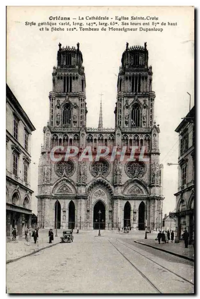 Orléans — Die Kathedrale — Kirche Sainte-Croix — Vielfältiger gotischer Stil - Vorderseite