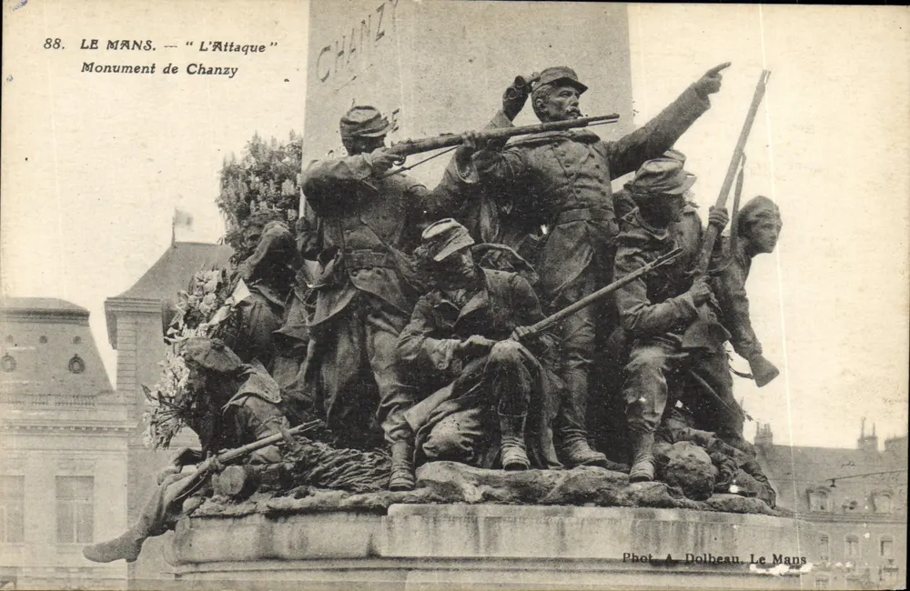 Le Mans — Die Attacke, Denkmal von Chanzy — Fot. A. Dolbeau, Le Mans - Vorderseite