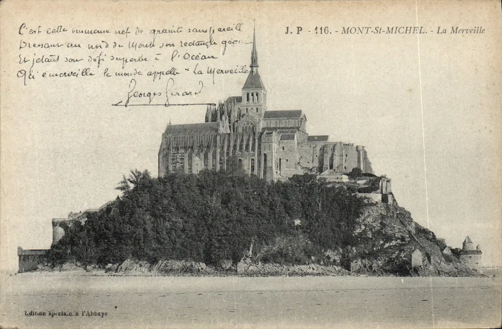 Mont-Saint-Michel — La Merveille — J.P. 416 — Edição especial na Abadia - Frente