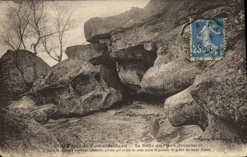 Der weinende Felsen - Fontainebleau — Ardistique Sammlung L. Nr. 84 — Verlag Franchard - Vorderseite