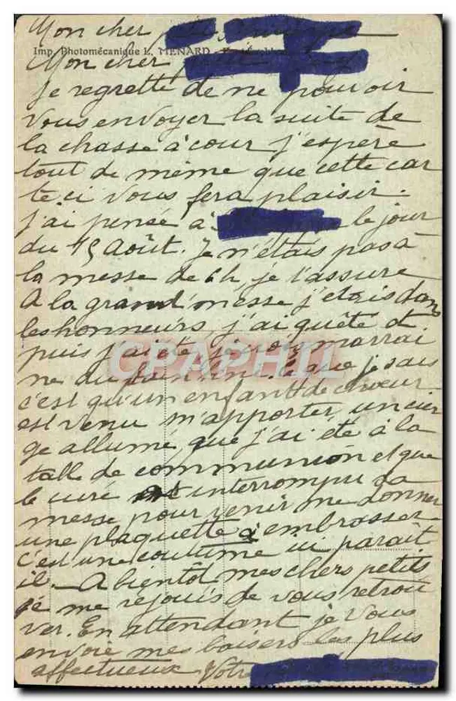 Der weinende Felsen - Fontainebleau — Ardistique Sammlung L. Nr. 84 — Verlag Franchard - Rückseite