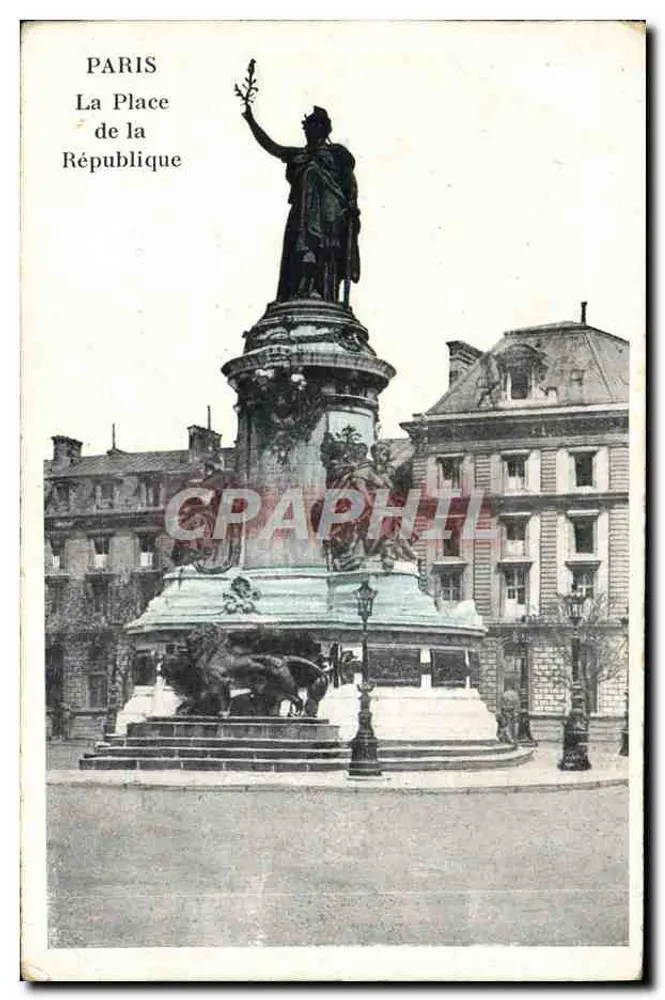 Paris — A Place de la République — estátua da République - Frente