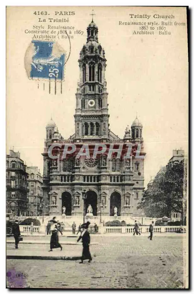 Paris — A Trinité — Editora desconhecida, n° 4163 - Frente