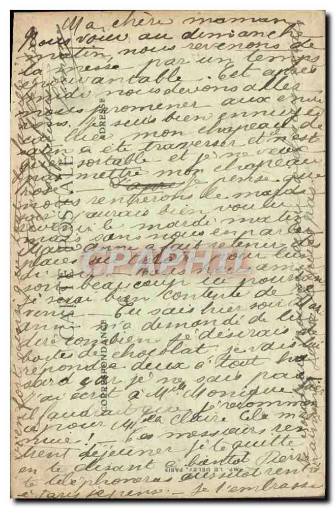 Paris — A Trinité — Editora desconhecida, n° 4163 - Verso