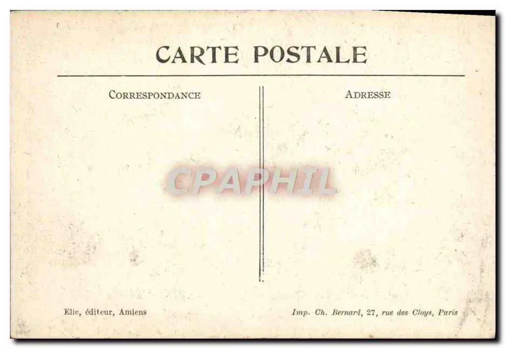 Méharicourt (Somme) — Une Rue après la Guerre 1914-1915 — Visé à Paris No. 355 - Verso